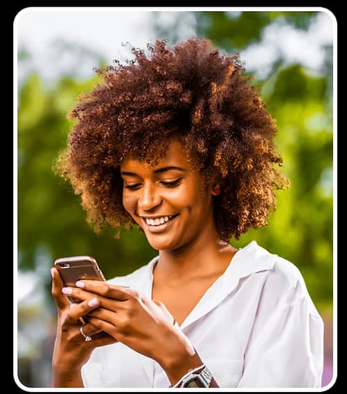 Woman using Paywise app