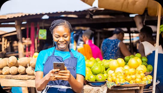Market vendor using Paywise